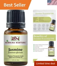 Undiluted Jasmine Essential Oil - Pure Therapeutic Oil for Relaxation & Beauty