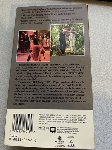 Dirty Dancing VHS Patrick Swayze - Picture 2 of 2