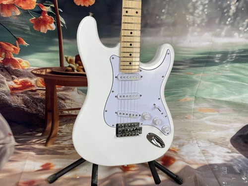 FREE SHIP ST electric guitar pearl white SSS pickup basswood solid body in stock
