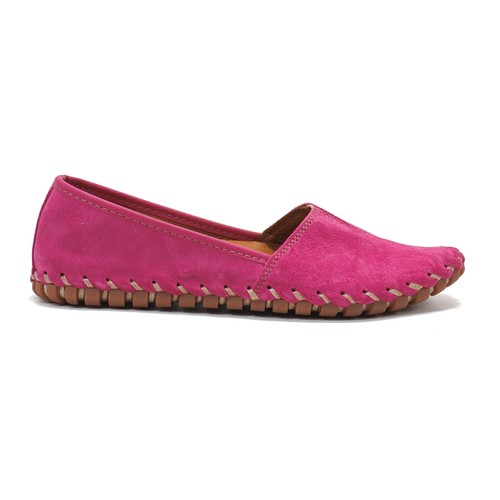 Women Spring Step Kathaleta Pink Suede Loafer Arch Support Comfort Flats - Picture 2 of 6