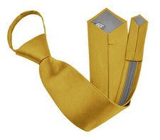Zipper Ties For Men, Zipper ties, Woven Microfiber Ties, 17 inches Honey Gold