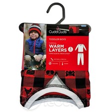 NEW Cuddl Duds Toddler Thermal Layer Tagless Crew  Leggings Base Layer Set