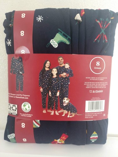 Member's Mark Unisex Kid's 2-Piece Family Holiday Pajama Set Size 8 Christmas - Picture 4 of 4