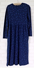 Vintage Talbots Women's Size PS Dark Blue Floral Long Sleeve Fit /Flare Dress