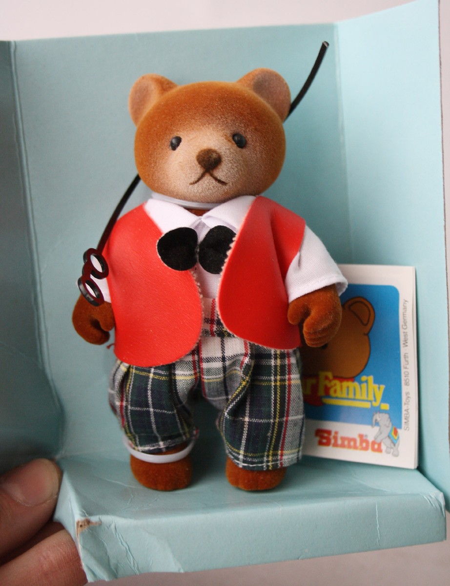 RARE VINTAGE 90'S BEAR FAMILY OPA BEAR SOFT VINYL DOLL FIGURE