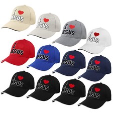Wholesale 12 Pack I love Jesus or Jesus is my boss baseball cap adjustable size