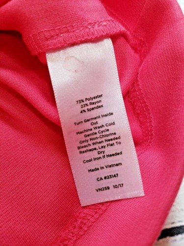 Talbots Small Sleeveless Pink Scalloped Neck Tank Shift Knit Summer Dress - Picture 6 of 7