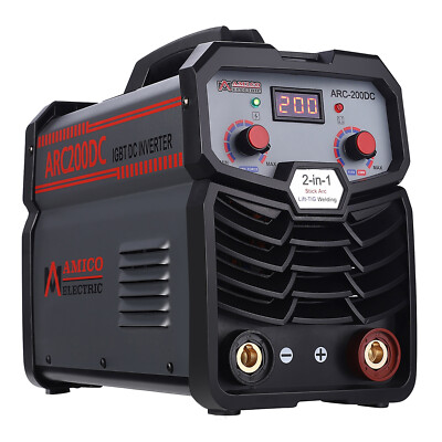 Amico ARC-200, 5-200 Amp Stick Arc Lift-TIG Combo Welder, 80% Duty Cycle Welding