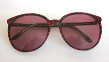 Vintage Australian Optical Co FRAMES ONLY Red  Gray Round 1357 Barrier Reef