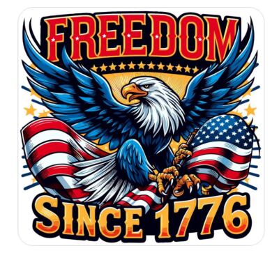 USA American Eagle & Flag Sticker Decal A688