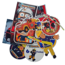 Fireman Sam Assorted Skateboard Stickers Lot Of 11 Pieces