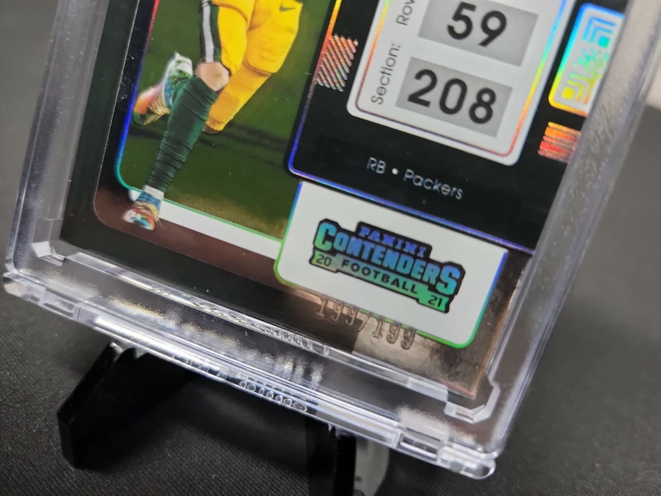 🔥 AARON JONES 🔥 2021 Contenders Season Ticket Silver Holo #199 /199 Packers - Image 2 of 3