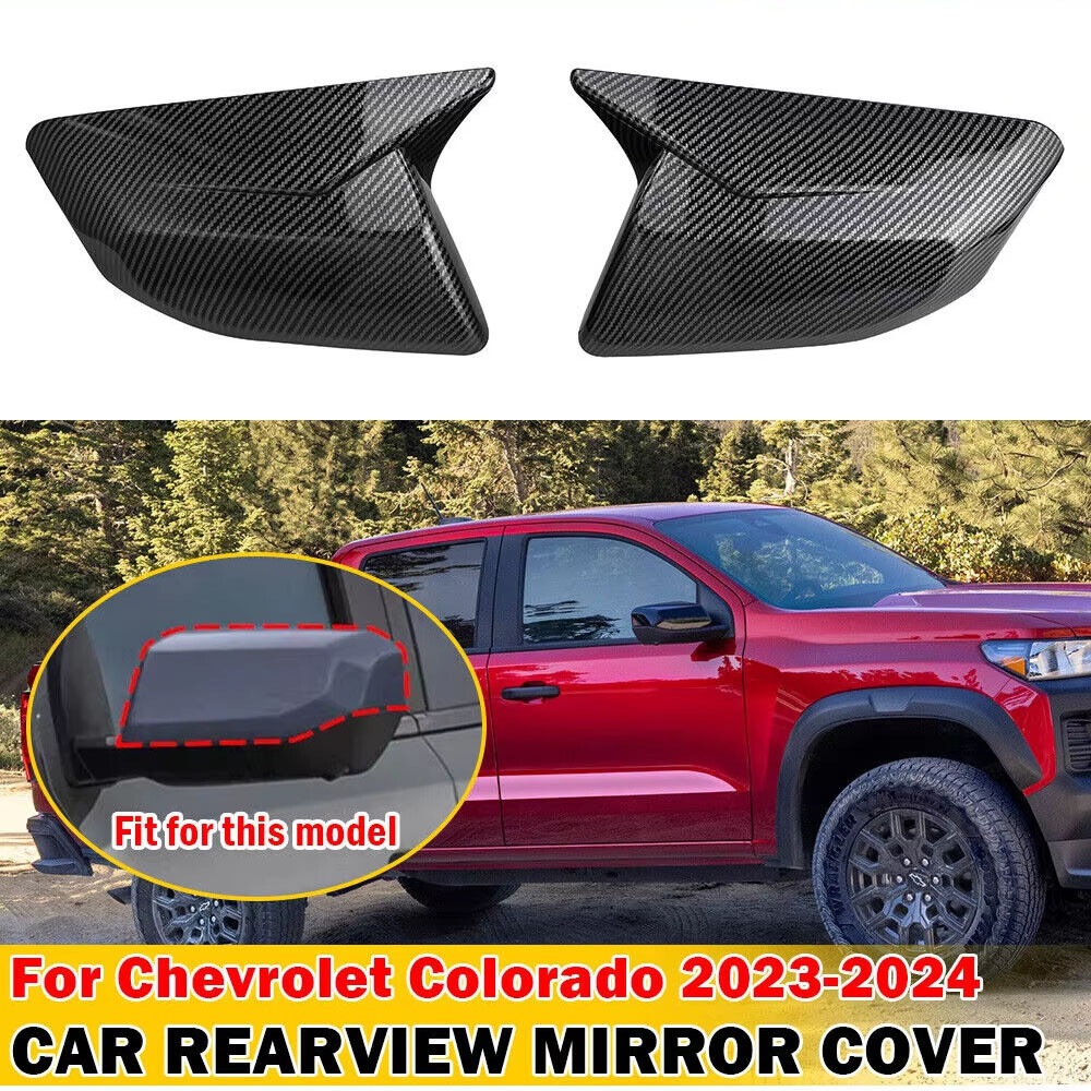 For Chevrolet Colorado 2023 2024 Rearview Side Mirror Cover Wing Cap Trim Add on