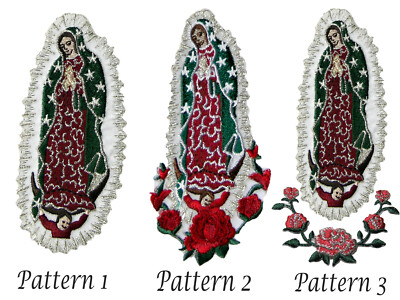 Hermosala Virgin Mary Guadalupe Christening Baptism Iron on Embroidery Patch