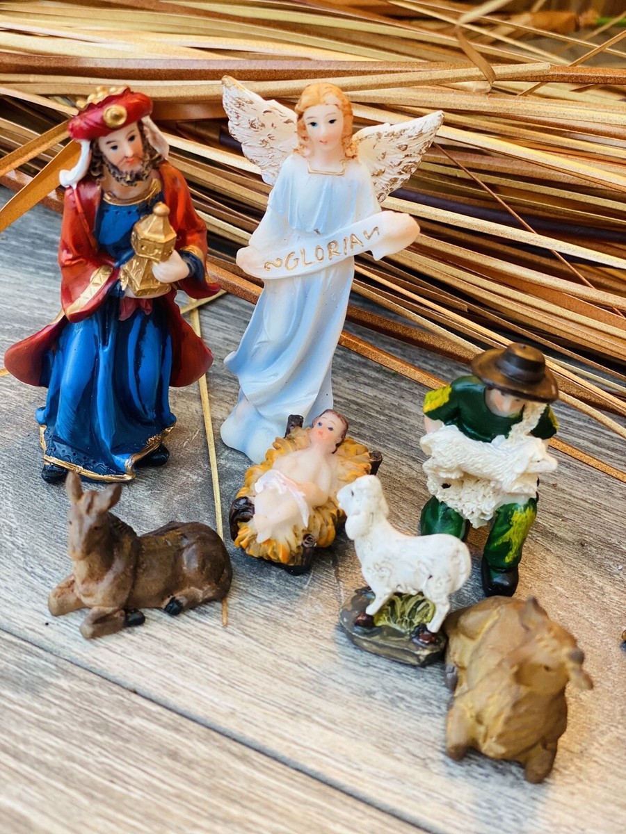 Christmas Nativity Scene Set Baby Jesus Nacimiento de Navidad 11pcs