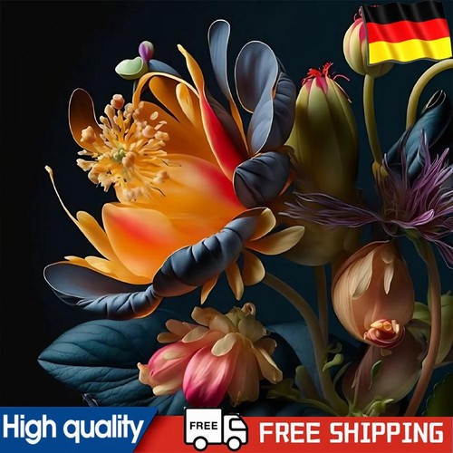 5D-Diamantgemälde zum Selbermachen runder Bohrer Blumen-Set Heimdekoration Kunst