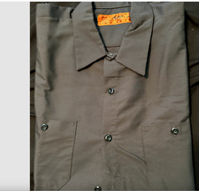 Red Kap Men's Short Sleeve Industrial Work Shirt 2 pocket Gray/Size M