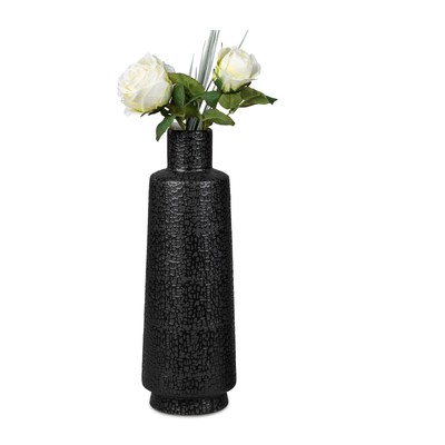 Deko Bodenvase MODERN BLACK rund H. 40cm matt schwarz Keramik Formano