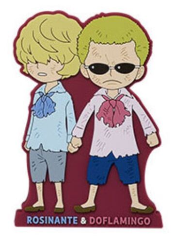 ONE PIECE mini Rubber Stand IKES#2 Doflamingo & Rosinante BANDAI Japan - Picture 1 of 1