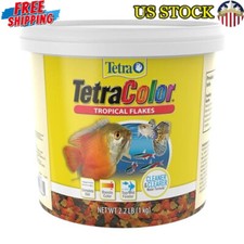 Color Boosting Fish Food Flakes 2.2lbs Active Life Formula Tropical Fish New