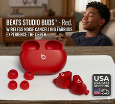 Beats Studio Buds Wireless Noise Cancelling Earbuds Red MJ503LL/A