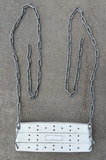 VINTAGE Children's Hard Plastic Swing Seat w/Stainless Steel Metal Chains