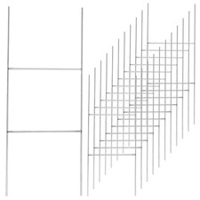 12 Pack Heavy Duty Metal H Frame Wire H Stakes, 17.5 x 7 Yard Sign Stake for ...