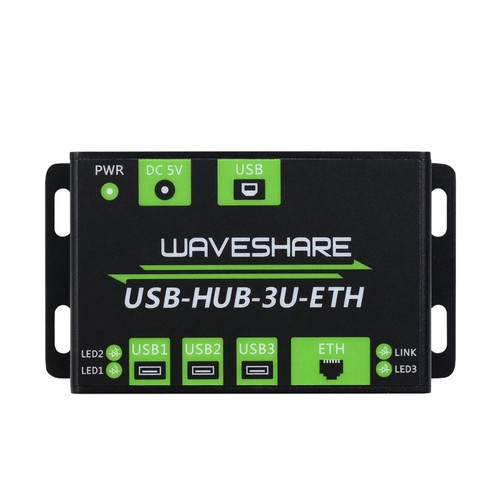 3 Way USB Hub Industrial Grade Multifunctional USB Extender 100M Ethernet Port - Picture 8 of 12