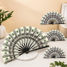 Novelty Printed Folding Hand Fan Lightweight Plastic Fan for Parties Outdoor
