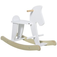 Wooden Rocking Horse Toddler Baby Ride-on Toys for Kids 1-3 Years with Classic D