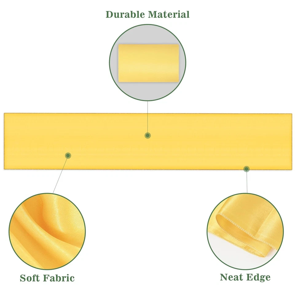 10 Packs Plastic Table Cloth Disposable and Satin Table Runner, Green Disposa... - Image 4 of 4