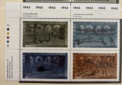 KANADA 1993 - KANADA 2 WELTKRIEG 1943 - POSTFRISCH