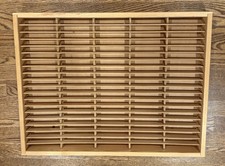 Napa Valley Wood 100 Slot Cassette Tape Holder Storage Wood Rack For Wall/Table