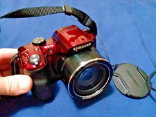 Samsung Red WB1100F 16.4MP Wi-Fi 35x Optical Zoom Digital Camera W/ Battery
