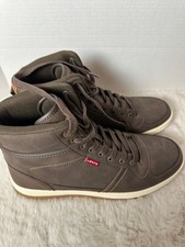 Botas Deportivas Levis Stanton de caña alta para Hombres Talla 11M Marrón Encerado Nubuck Zapatos NUEVAS