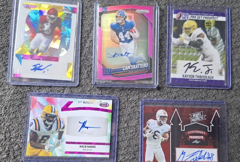 New York Giants Rookie Auto Cards Lot
