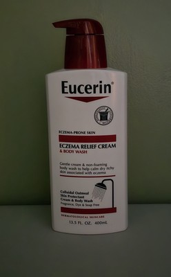 Eucerin Eczema Cream& Body Wash Colloidal Oatmeal 13.5fl oz (400 mL) Pump Bottle