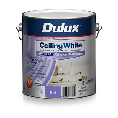 Dulux 2L White Ceiling +PLUS Kitchen And Bathroom Paint