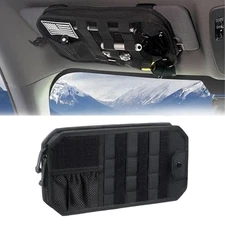 Molle Car Sun Visor Organizer Zippered Storage Pouch Universal Fit Most Vehicles