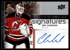 2016-17 Upper Deck Premier Signatures Cory Schneider Auto New Jersey Devils