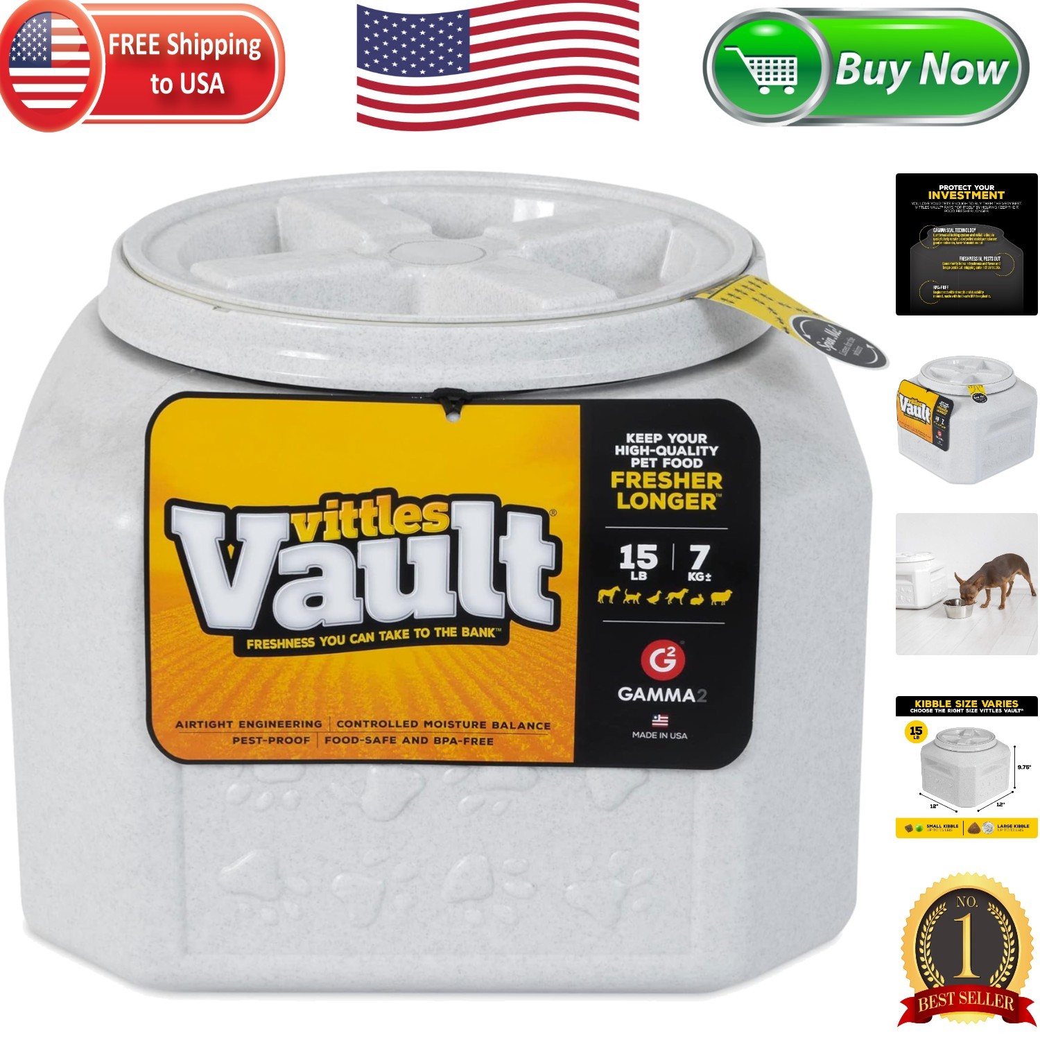 Storage Container - 10-15lb Capacity, Stackable