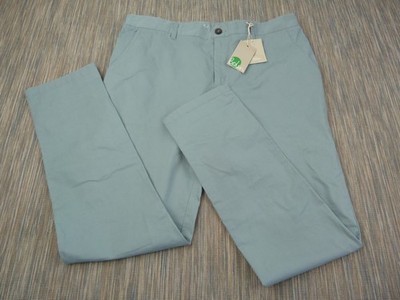 Boden Chino Hose Herren W40 L34 Slim Fit Hellblau Baumwolle Freizeit Neu mit Etikett Neu