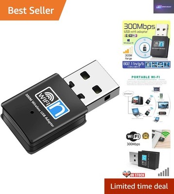 300Mbps USB WiFi Dongle - Schneller, sicherer Wireless Netzwerkadapter für alle Geräte