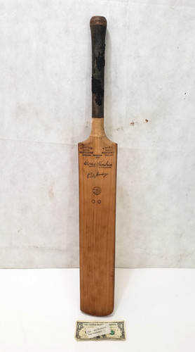 Warsop Hendren Vintage Cricket Bat - Marylbone England Autograph - 33.5 Inch