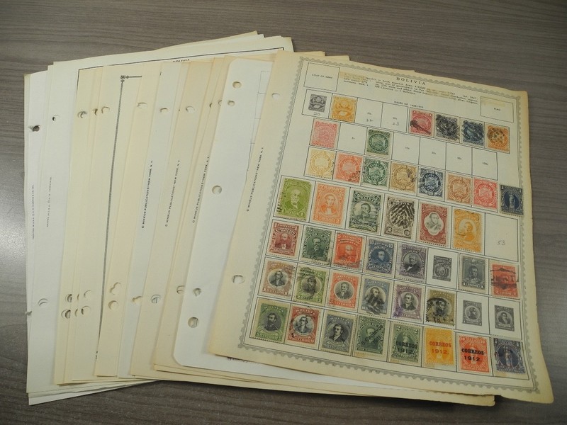BOLIVIA, Stamp Collection hinged on Minkus & other pages
