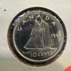Canada 1964 10 CENT 10c SILVER DIME UNC COIN 0.8 Silver coin S345