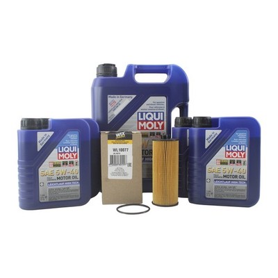 9L Liqui Moly Leichtlauf High Tech 5W-40 Wix Oil Change Kit for Mercedes CLS550