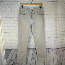 Sid Mashburn 5-Pocket Canvas Pants Mens 32x32 Made in USA Button Fly Off White