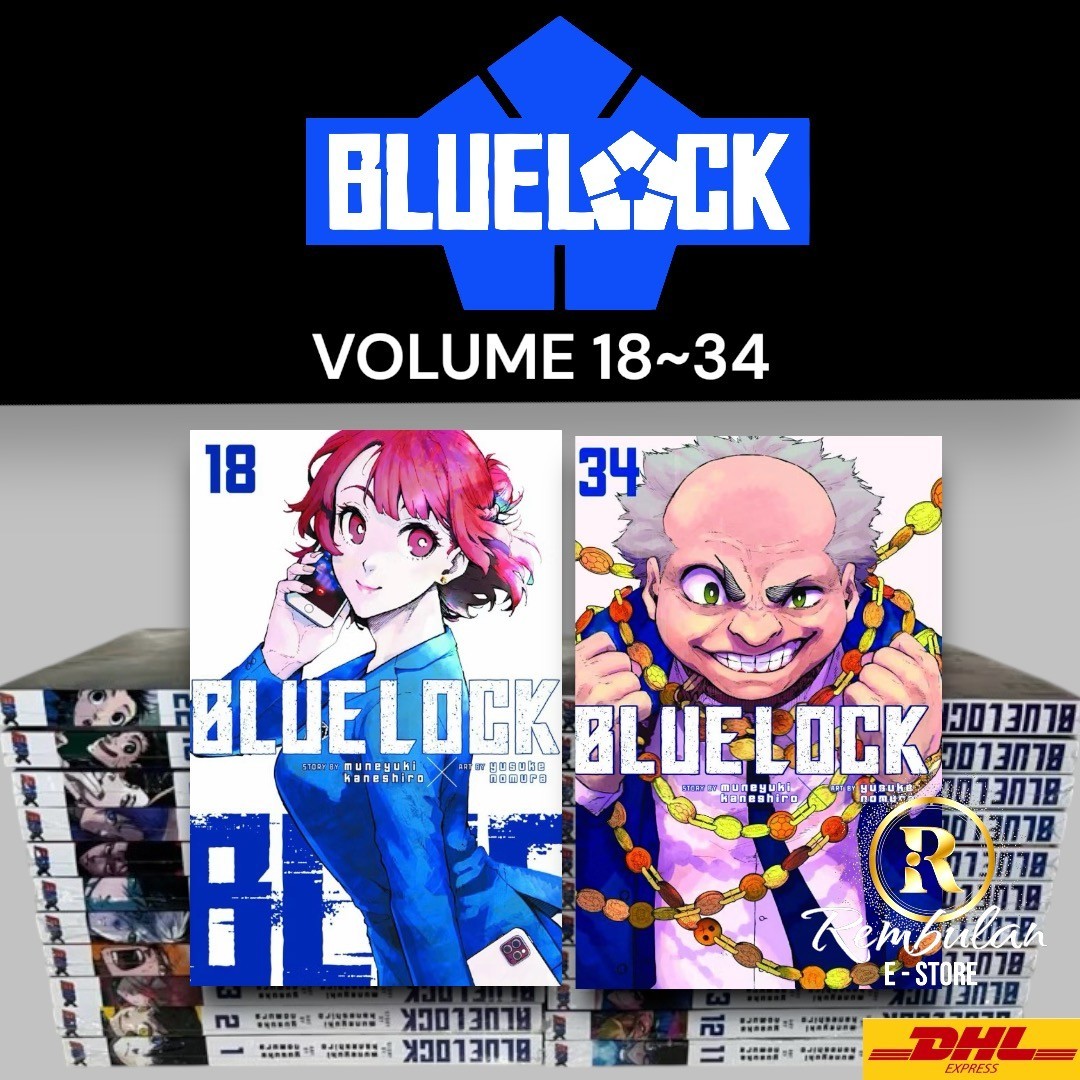 BLUE LOCK Manga Vol. MEDIO SET 18-34 Edición Inglesa Cómic NUEVO ENVÍO RÁPIDO