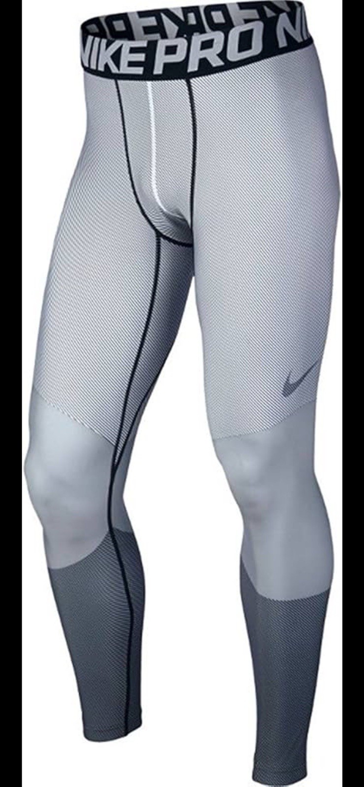 Pre-Owned Nike Pro Hyperwarm Lines Compression Pa… - image 3